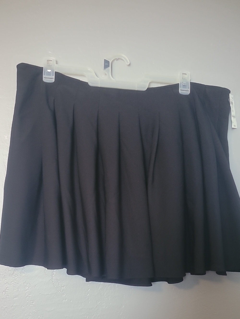 Women's Black Pleated Skater Skirt - Classic Flare